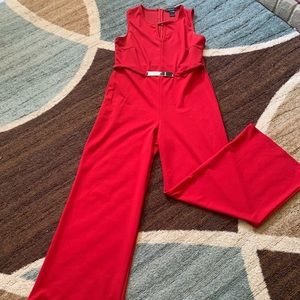 Red dressy jumpsuit